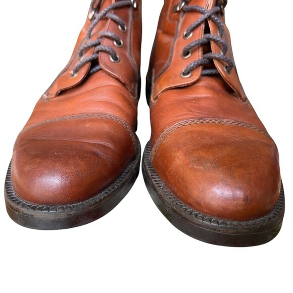 The Original Klondike Brown Leather Cap Toe Boot Shoes Mens Size 11 Casual Italy main image 5